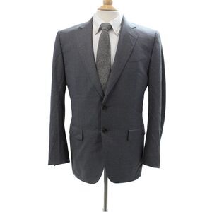 Ermenegildo Zegna Mens Two Button Suit Jacket Gray Wool Size 48